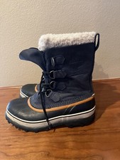 Sorel Mens Navy Sorel-85 Leather Waterproof Snow Boots Size US 8