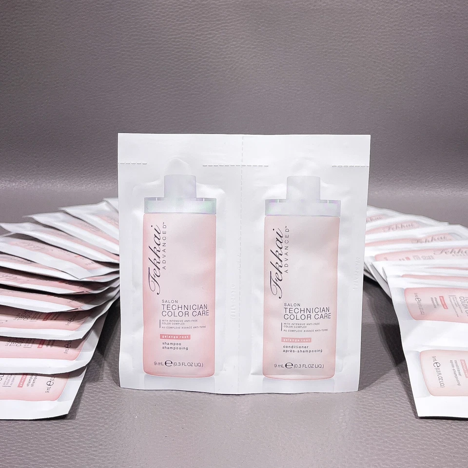 100 FEKKAI Advanced Color Care Shampoo & Conditioner .3 oz Each Travel Packs - Image 3 of 4