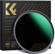K F Concept 82mm ND64 6-Stop Fixed Neutral Density Filter Nano-X for Camera Lens
