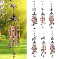Metal Animal Wind Chimes, Memorial Bells, Garden Outdoor Indoor Hanging Decor