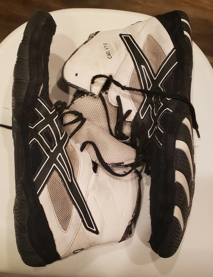 Asics Cael V7.0 Mens Wrestling Shoes Size 13 US Gray Black J605Y (AR) | eBay