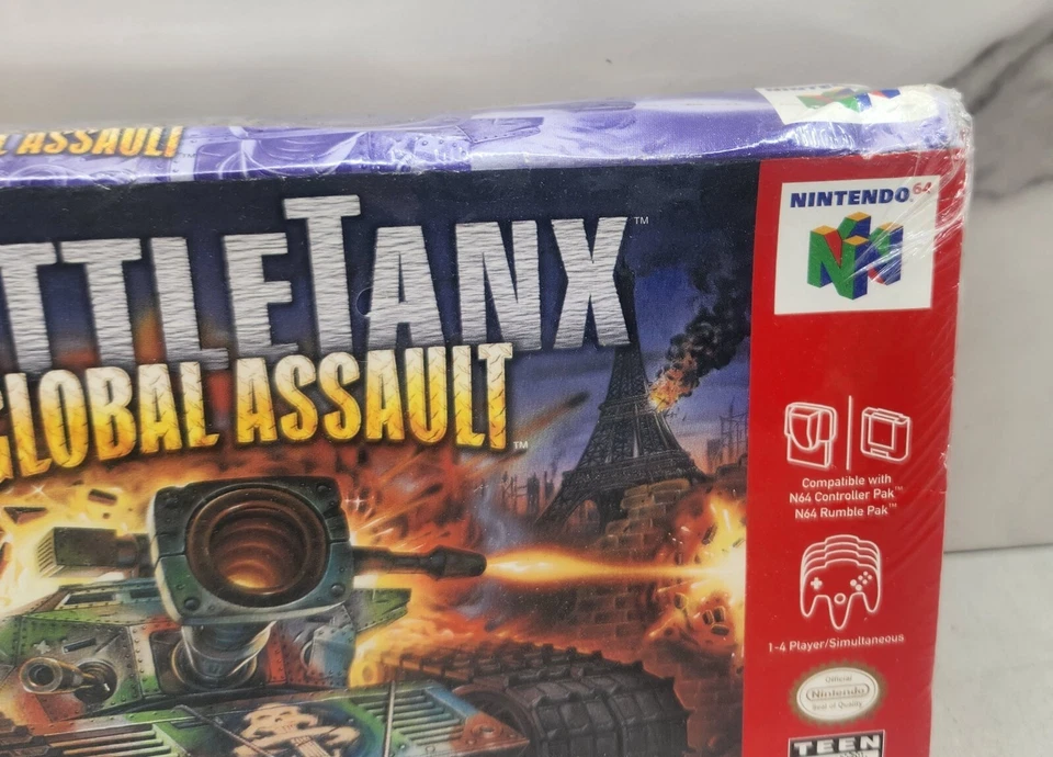 Battletanx Global Assault - Nintendo 64 Auténtico N64 Sellado Nuevo Caja Dañada Foto 2 de 4