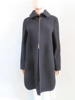 Chloé — CHLOE Black Wool Blend Mid-Length Overcoat Size F 38/US 6