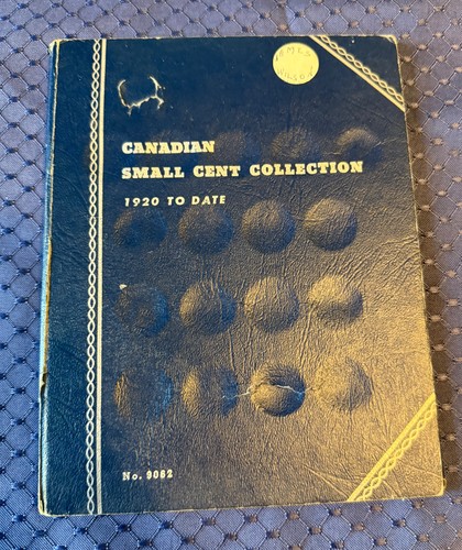 Vintage Small Canadian Cent coin collection in book estate sale FREE SHIPPING