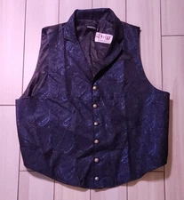 3XL Barry Wang Victorian Vest Blue