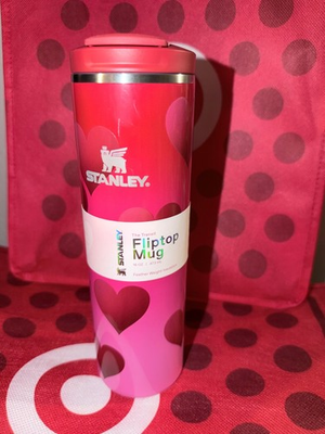 #ad NEW Stanley Target Valentines 16 Oz Aero Light Transit Bottle Red amp; Pink Hearts $49.99