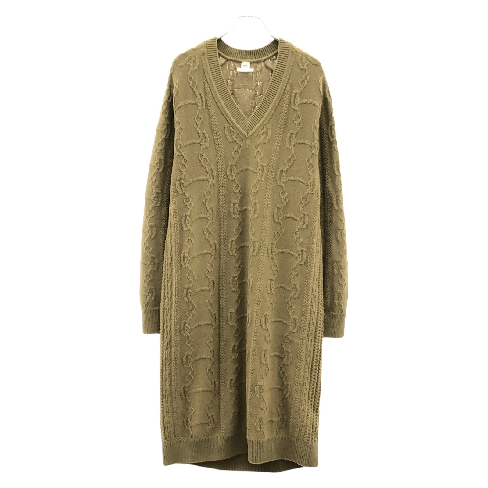 HERMÈS 【Abito】HERMES Vestito Maglia Lana Marrone Hermes Buon Prodotto Moda Dal Giappone
