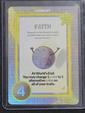 Doomlings Card Game Faith Holofoil Rare (1:15) - 1st Edition - Never Played