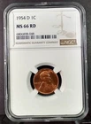 1954-D Lincoln Cent, NGC MS-66RD (A339)