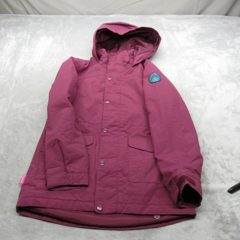 Burton Jacket Girls Large Purple Canvas Hooded Waterproof Insulated Elstar Parka - Image 2 of 4