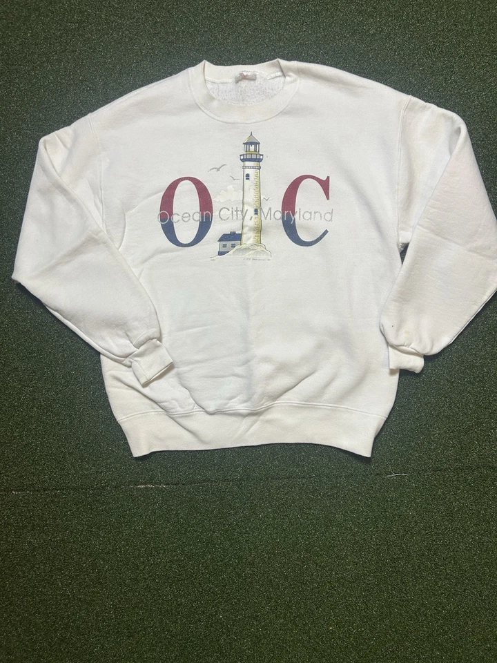 Lote de 4 sudaderas vintage de los 90 80 cuello redondo con capucha suéter estilo retro Foto 3 de 4