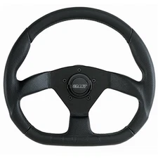Grant Products 1030 Corsa 13.75" D-Shape Steering Wheel - Black Grained Leather