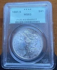 1881 S PCGS MS63 Morgan Silver Dollar $1 US Mint 1881-S Rare Gen 2.1 OGH