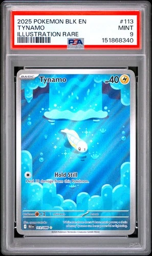 2025 POKEMON BLK EN-BLACK BOLT ILLUSTRATION RARE #113 TYNAMO PSA 9