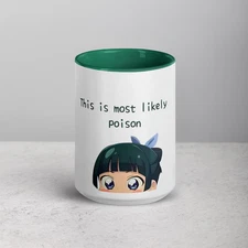 Apothecary Diaries Mug Funny Anime Gift Coffee Mug Green Rimmed, gift mug