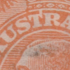 1920 KGV 2d ORANGE SINGLE WMK ERROR "FLAWS T & A AUSTRALIA" BW 95 (8A)M $60