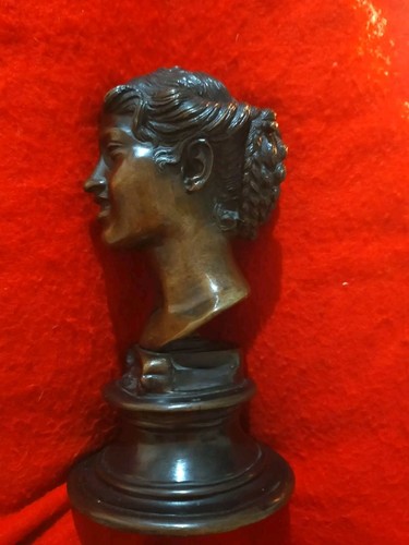 ANTICA SCULTURA BUSTINO ROSA LA CAPRESE FIRMATA V. GEMITO DI ALTISSIMA QUALITÀ - Foto 4 di 13