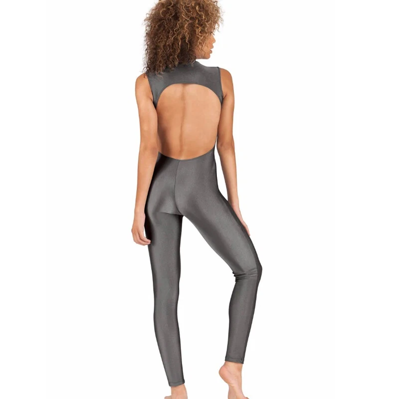 Body sin espalda Unitards Spandex ropa de baile de ballet disfraz adulto sin mangas Foto 2 de 4