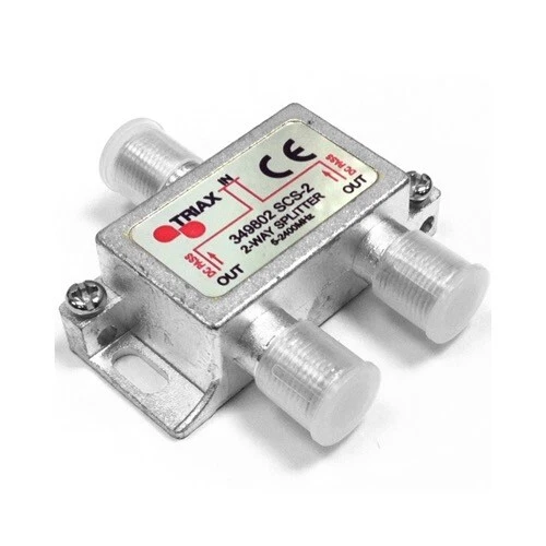 TRIAX Divisor F de paso de alimentación de 2 vías 5-2400 MHz