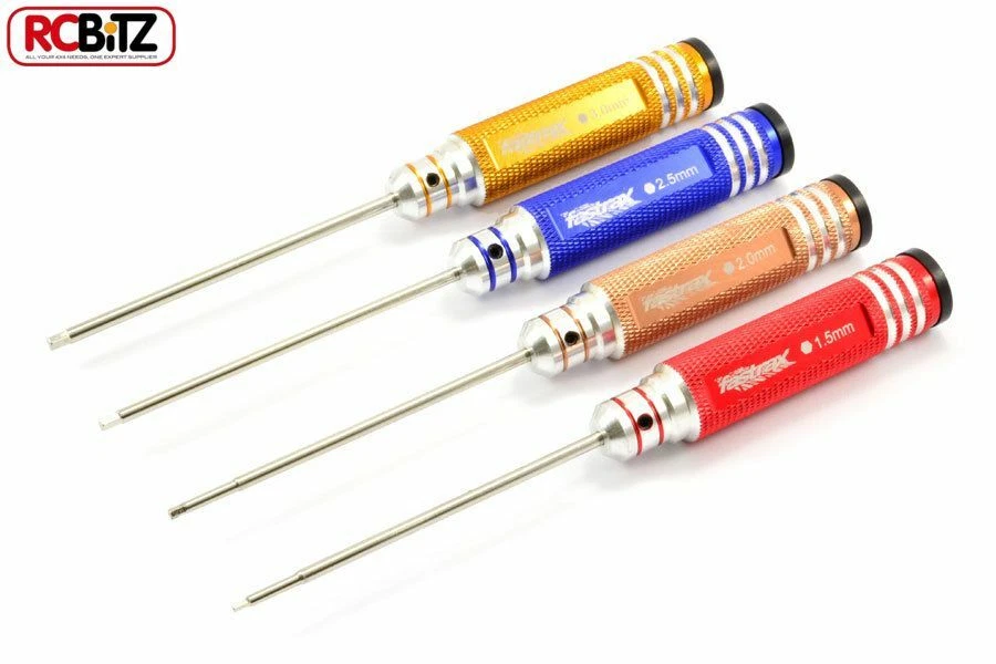Fastrax Hardened METRIC Hex Driver Tool Set 4 Sizes FAST617 1.5 2 2.5 3mm rc FTX