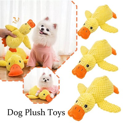 Pet Dog Chew Toys Calming Duck Indestructible Dog Teeth Cleaner Gift  O2Z6