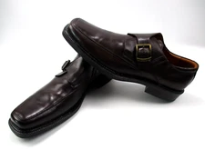 Johnston & Murphy Mens Brown Monk Strap Leather Dress Shoes 20-0084 Size 11.5M
