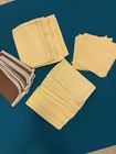 Vintage textiles luncheon, napkins cloth lot, yellow and brown group of 24 — photo 7