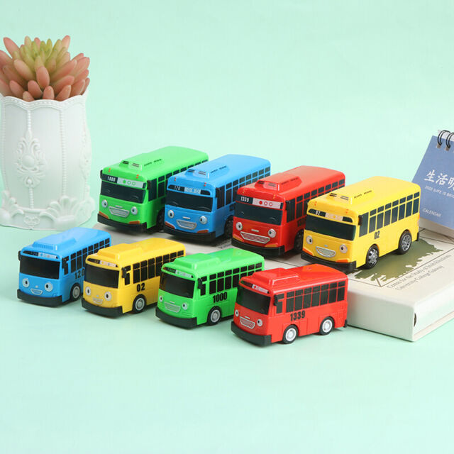 4-teiliges Tayo Der kleine Bus-Karikatur-Auto-Spielzeug-Set zum Zurückziehen