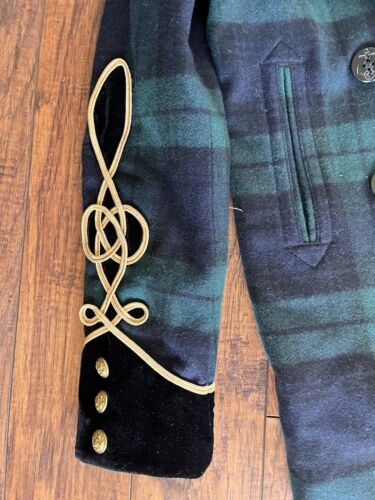Cappotto Ralph Lauren Denim & Supply Blackwatch misto lana tartan pea taglia M - Foto 5 di 5