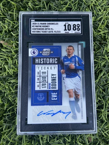 2020-21 Panini Contenders Optic Historic Ticket Wayne Rooney Auto /215