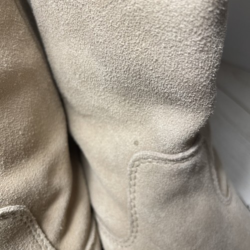 Lands End Size 9B Calf High Suede Leather Rubber Sole Sherpa Lined Winter Boots - Picture 6 of 15