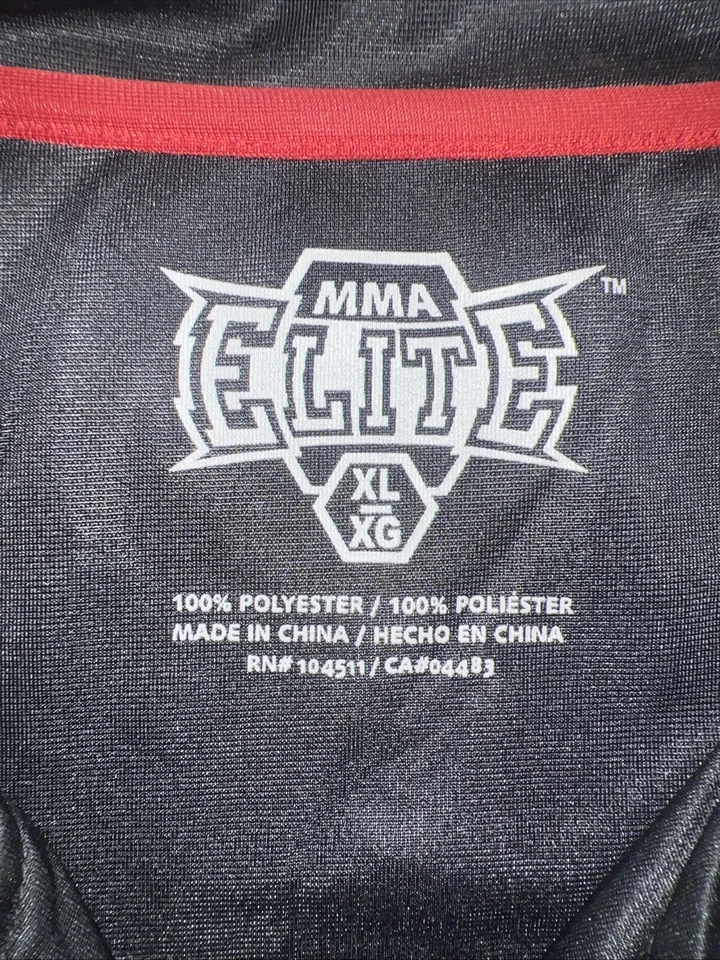 MMA Elite Premium Fight Gear Black Zip Sweater Graphic Print Sz XL RN 104511 VTG - Image 3 of 4