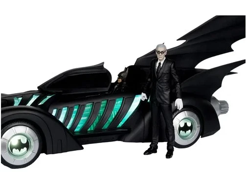 NEW McFarlane Gold Label DC Multiverse Batman Forever Batmobile & Alfred Figure