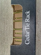 Woodlore Cedar Tie Rack w Brass Screws Up To 24 Ties Aromatic Holder Divider R2
