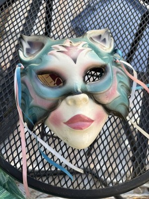 Vintage Clay Art San Francisco LIKE A FOX Kitten Kitty Cat Mask - Has Some Chips