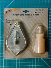 Vintage Sealed Valley Chalk Line Reel & Powdered Chalk CLwC-30Y