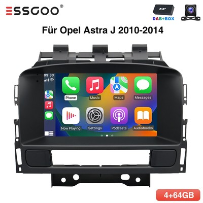 Android 15 Autoradio DAB+ 7'' Carplay GPS Navi Kamera Für Opel Astra J 2010-2014
