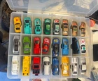 Vintage Hot Wheels & Matchbox Diecast Car Lot 50 Cars 1980s–2000s Includes Case