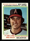Nolan Ryan 1978 Topps Card #6