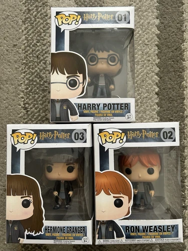 Funko Pop! Harry Potter - Harry Potter #01 Hermione Granger #03 Ron Weasley #02