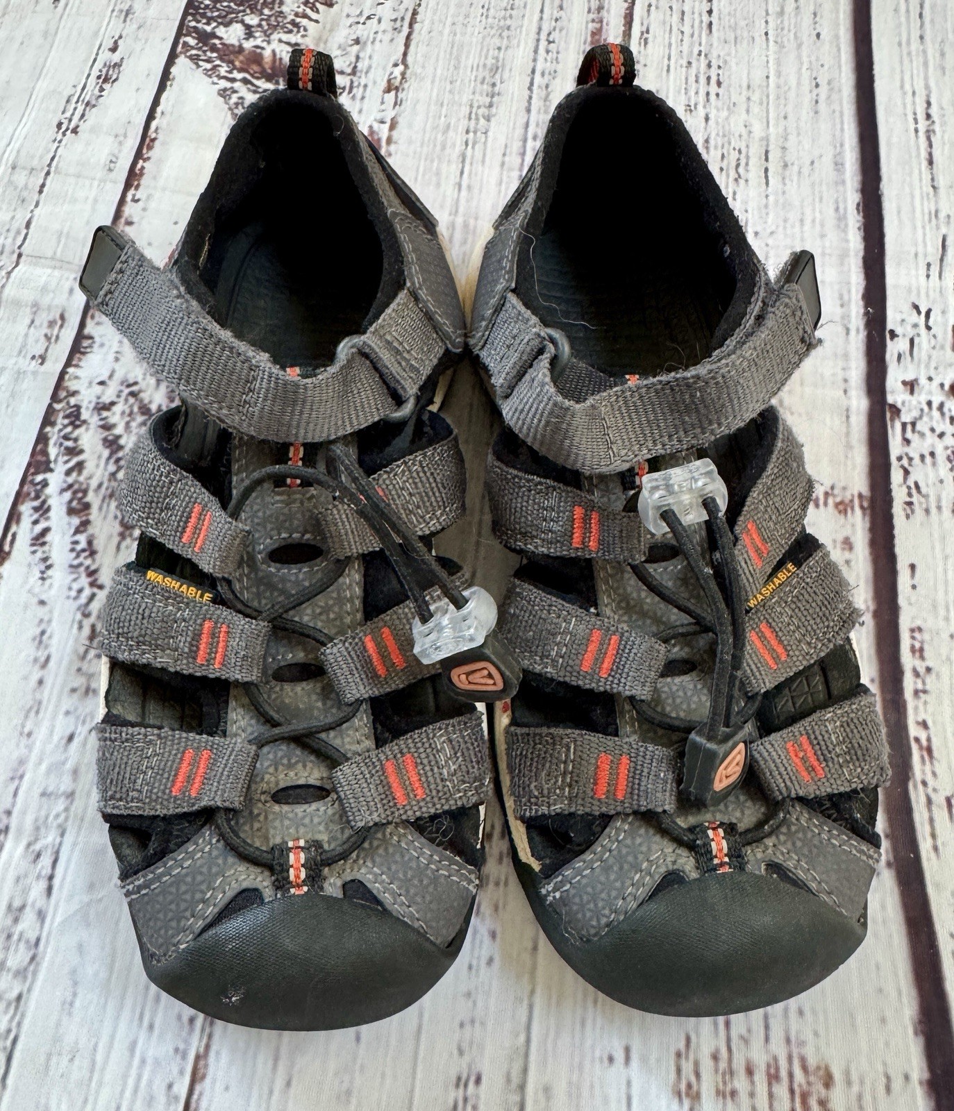 Sandali da trekking impermeabili Keen Newport Neo H2 bambini grigio arancione 1018434 taglia 12