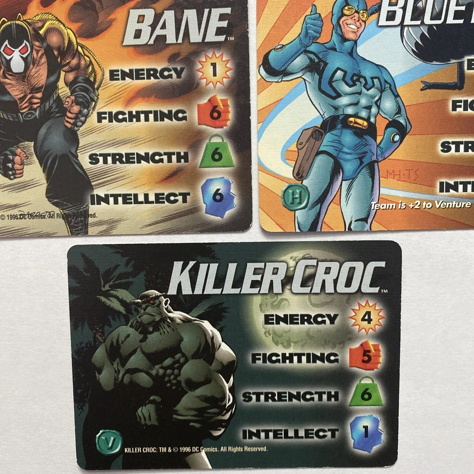 (5) 1996 DC OVERPOWER COLLECTABLE CARD GAME "CHARACTER CARDS" No Doubles - Image 4 of 4