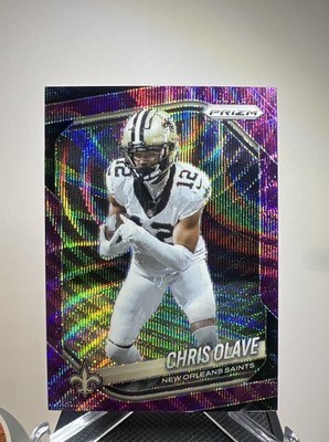 2025 Panini Prizm - Chris Olave #192 Purple Wave Prizm 21/99 Saints