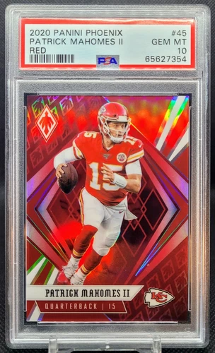 2020 Phoenix 🔴 Red Prizm /299 PATRICK MAHOMES #45 PSA 10