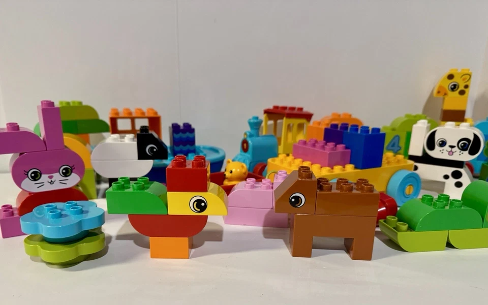 Enorme Lote Mixto Lego Duplo Número Tren Animales Creativos Niño Pequeño Construir Barco Diversión Foto 3 de 4