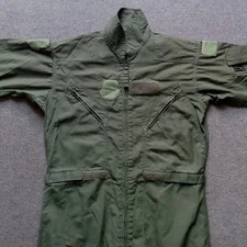 Flight Suit CWU 27/P Military Flyers Coveralls Size 42L FR USAF Green