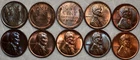 10x BU Lincoln Cents, 3x 1909 VDB, 1919, 2x 1930, 1931, 2x 1933, & 1935