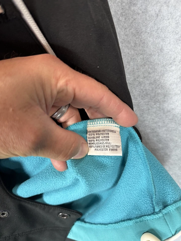 Neff Soft Shell Jacket Mens Medium Black Blue Full Zip Hooded Ski Snowboard M - Image 3 of 4