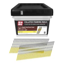 3 in. x 0.120 in. 21° Plastic Collated Bright Coated Smooth Shank Framing Nails