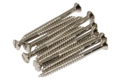 Gretsch Filtertron - #3 x 1.25 Slotted Oval Head Wood Screw  Nickel - Qty 4